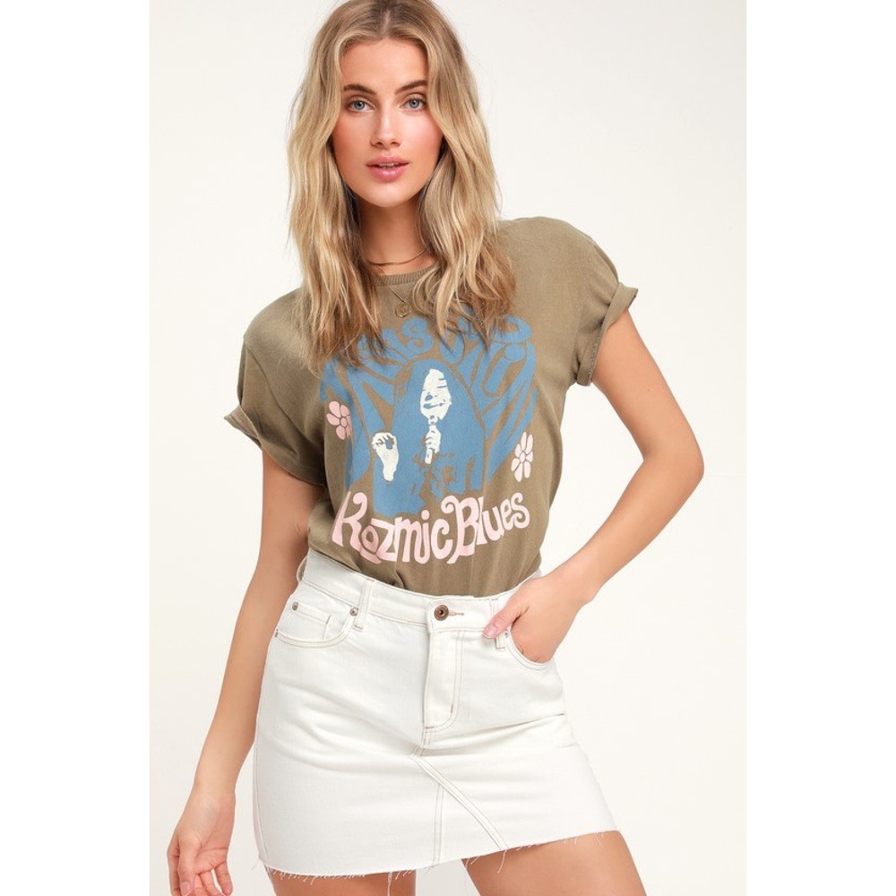 Pistola Ryder White High-Waisted Denim Mini Skirt Size 27
